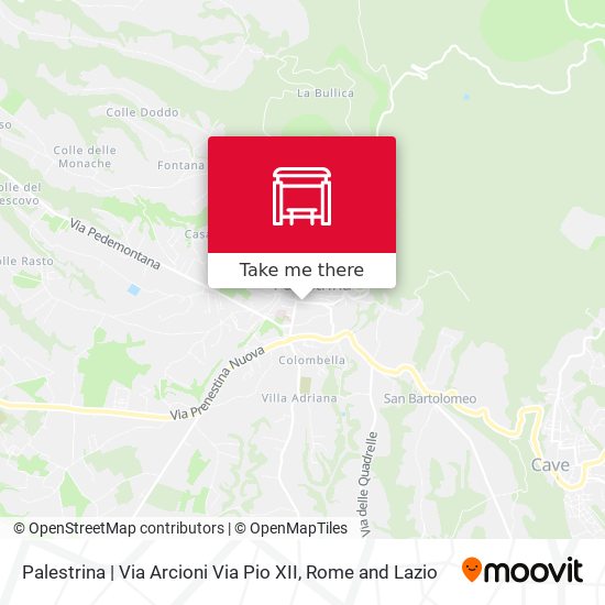 Palestrina | Via Arcioni Via Pio XII map