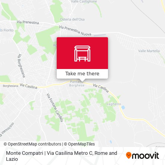 Monte Compatri | Via Casilina Metro C map