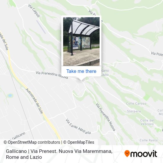 Gallicano | Via Prenest. Nuova Via Maremmana map