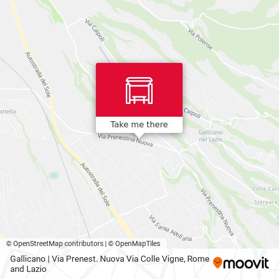 Gallicano | Via Prenest. Nuova Via Colle Vigne map