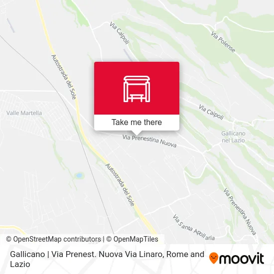 Gallicano | New Prenestina Road Via Linaro map
