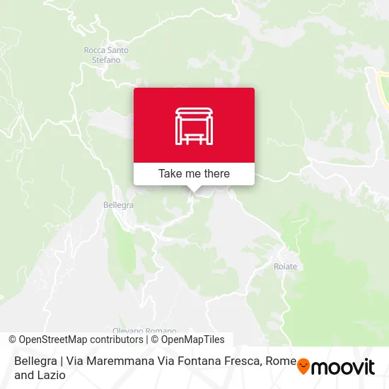 Bellegra | Via Maremmana Via Fontana Fresca map