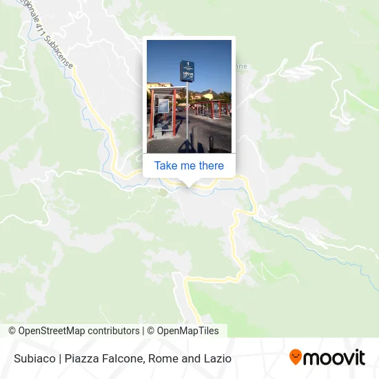 Subiaco Piazza Falcone map