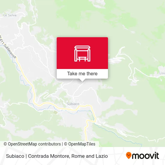 Subiaco | Contrada Montore map