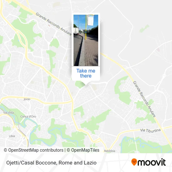 Ojetti/Casal Boccone map