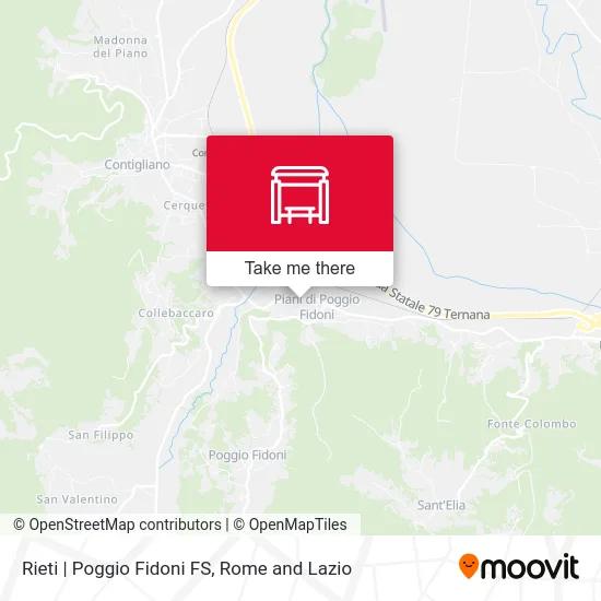 Rieti | Poggio Fidoni Station map