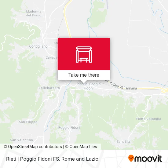 Rieti | Poggio Fidoni FS map