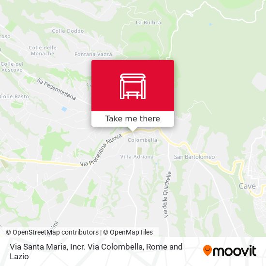 Via Santa Maria, Incr. Via Colombella map