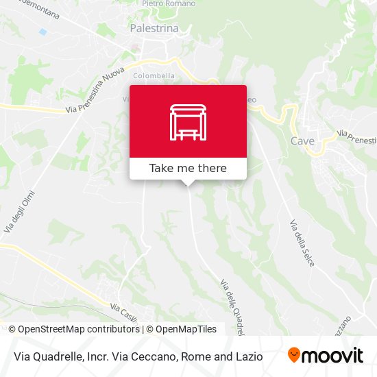 Via Quadrelle, Incr. Via Ceccano map