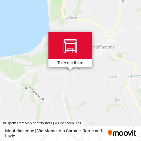 Montefiascone | Via Mosse Via Carpine map