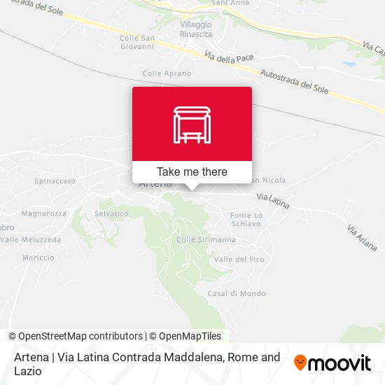 Artena | Via Latina Contrada Maddalena map