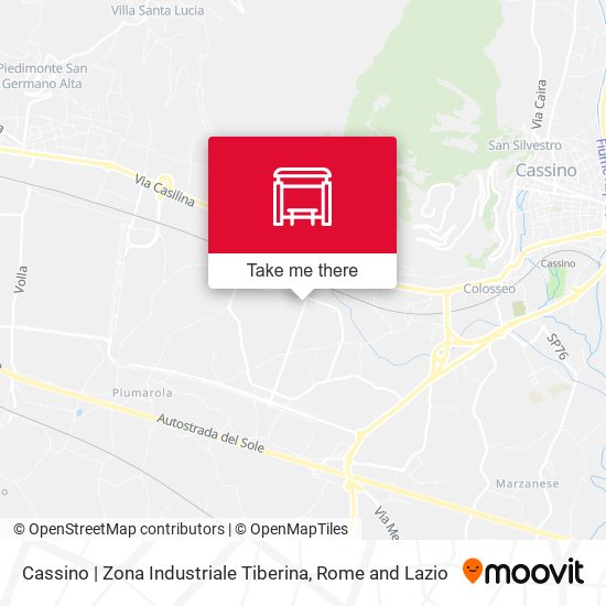 Cassino | Zona Industriale Tiberina map