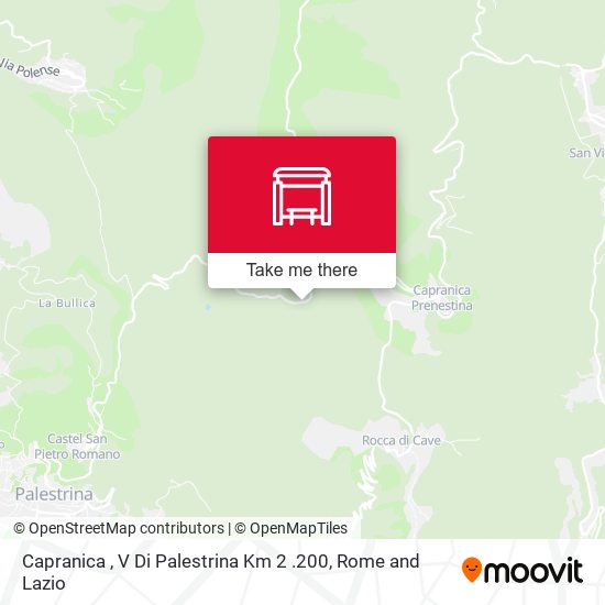 Capranica , V Di Palestrina Km 2 .200 map