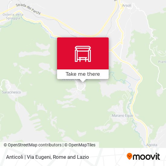 Anticoli | Via Eugeni map