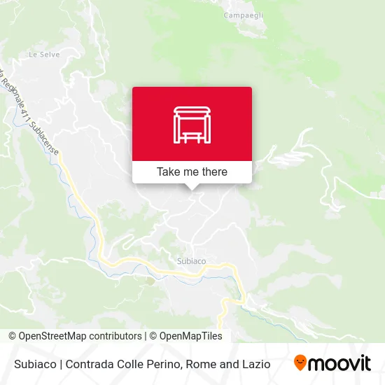 Subiaco | Contrada Colle Perino map