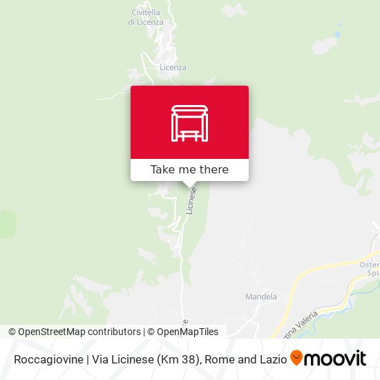 Roccagiovine | Via Licinese (Km 38) map