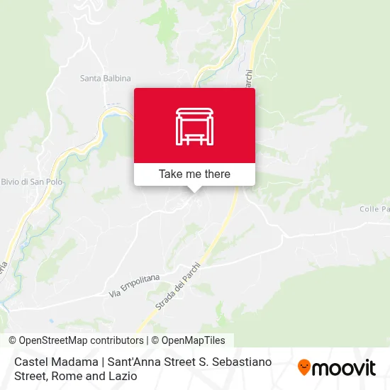 Castel Madama | Sant'Anna Street S. Sebastiano Street map