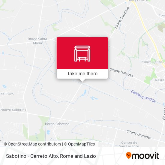Sabotino - Cerreto Alto map
