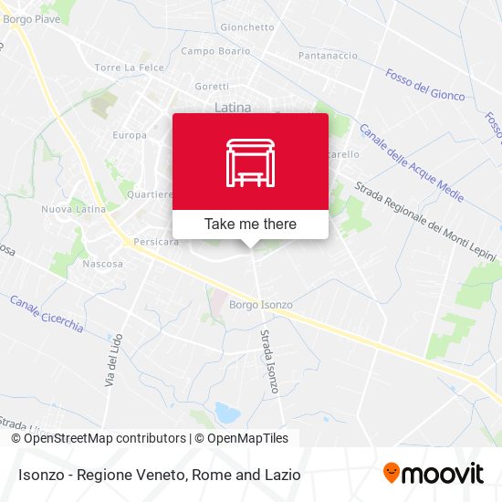 Isonzo - Regione Veneto map