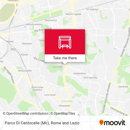 Parco Di Centocelle (Mc) map