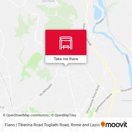 Fiano | Tiberina Road Togliatti Road map