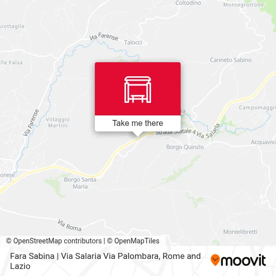 Fara Sabina | Via Salaria Via Palombara map