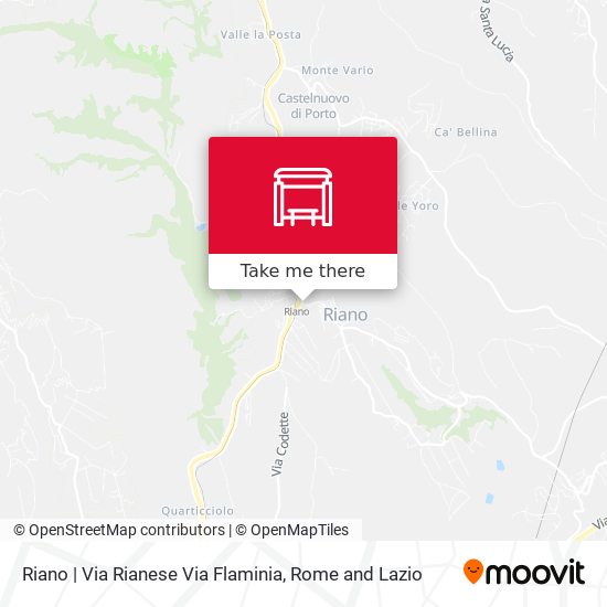 Riano | Via Rianese Via Flaminia map