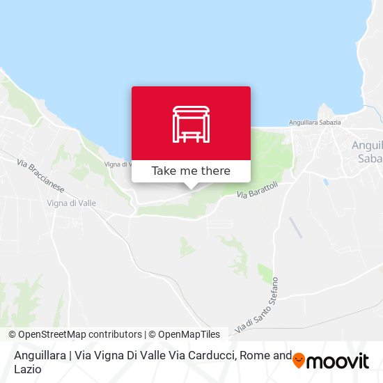 Anguillara | Via Vigna Di Valle Via Carducci map