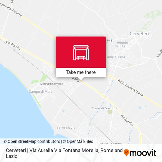 Cerveteri | Via Aurelia Via Fontana Morella map
