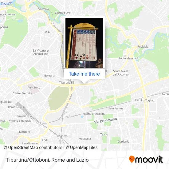 Tiburtina/Ottoboni map