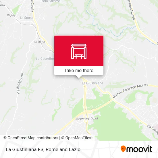 La Giustiniana Station map