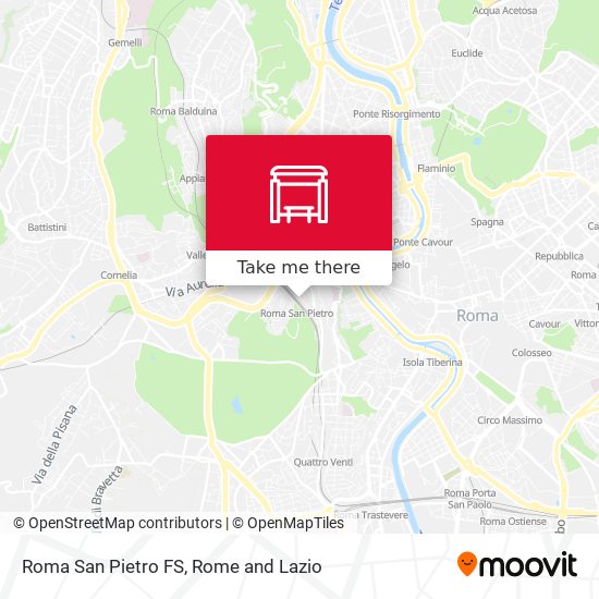 Roma San Pietro FS map