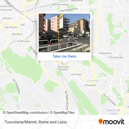 Tuscolana/Mamili map