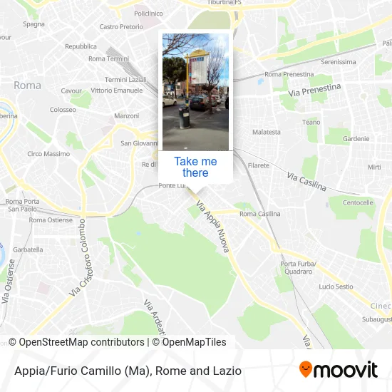 Appia/Furio Camillo (Ma) map
