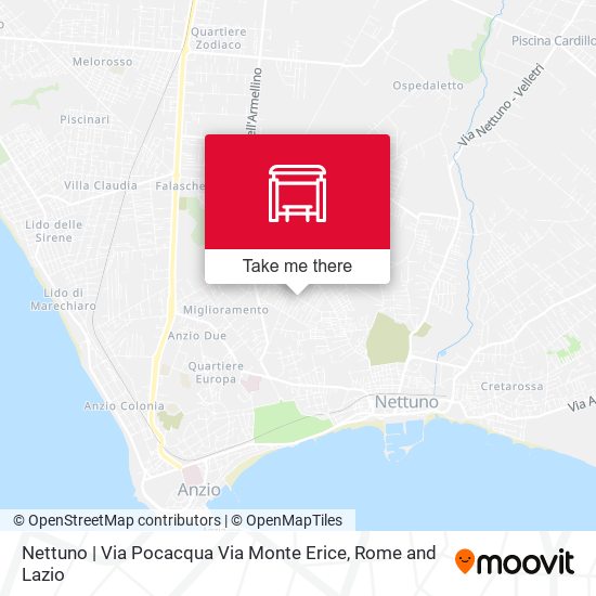 Nettuno | Via Pocacqua Via Monte Erice map