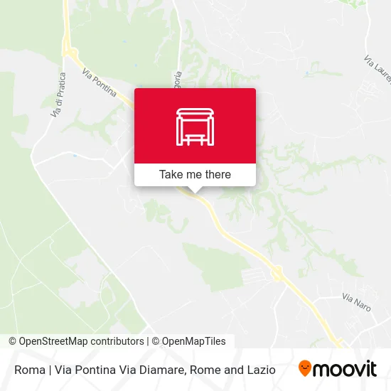 Roma | Via Pontina Via Diamare map