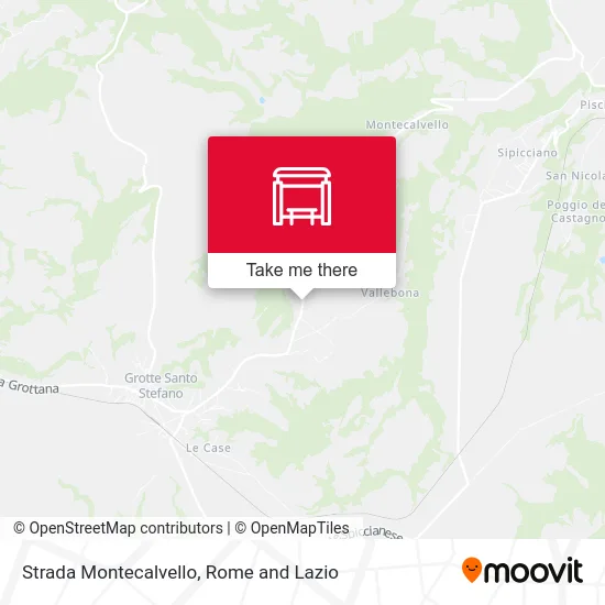 Montecalvello Road map