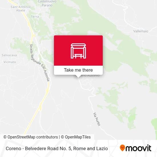 Coreno - Belvedere Road No. 5 map