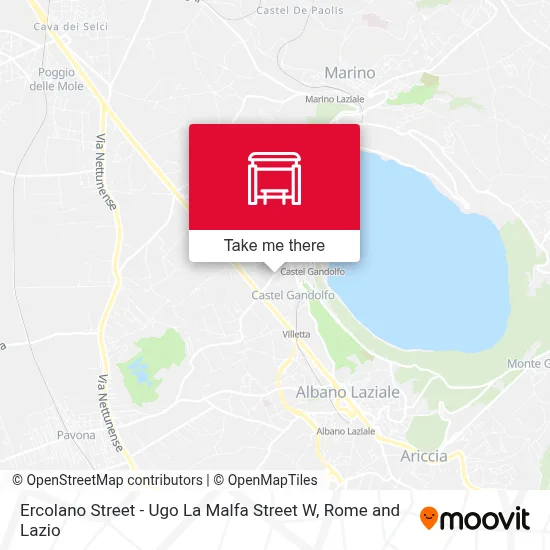 Ercolano Street - Ugo La Malfa Street W map