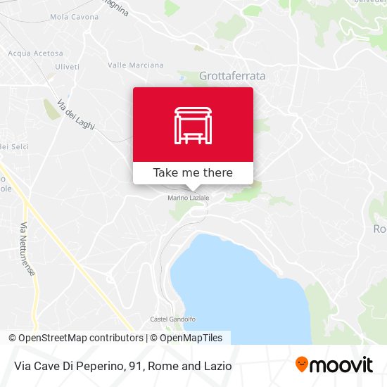 Via Cave Di Peperino, 91 map