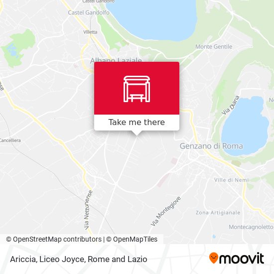 Ariccia, Liceo Joyce map
