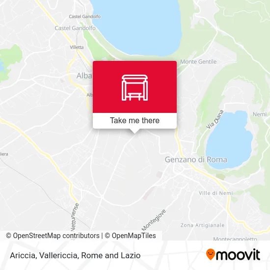 Ariccia, Vallericcia map