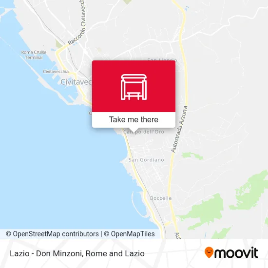 Lazio - Don Minzoni map