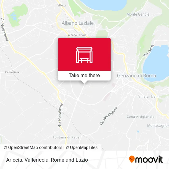 Ariccia, Vallericcia map