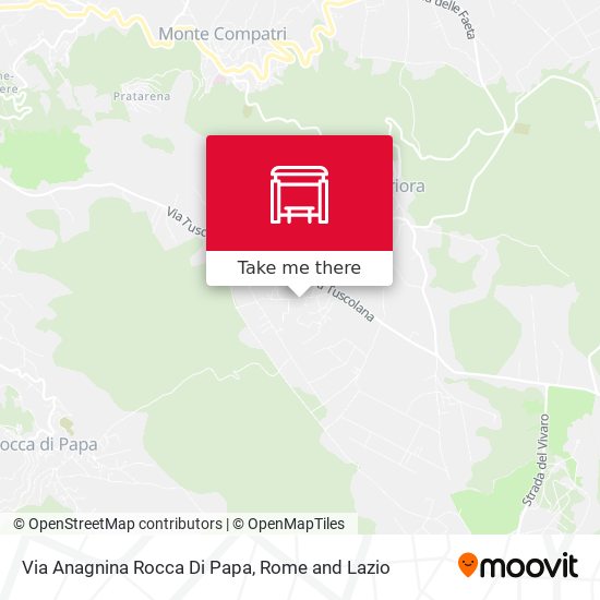 Via Anagnina Rocca Di Papa map
