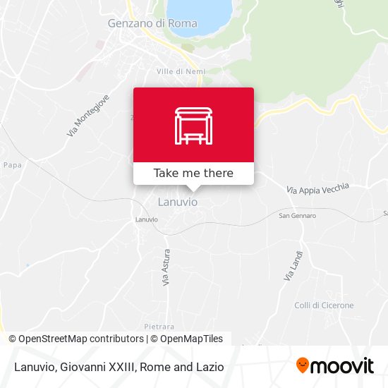 Lanuvio, Giovanni XXIII map