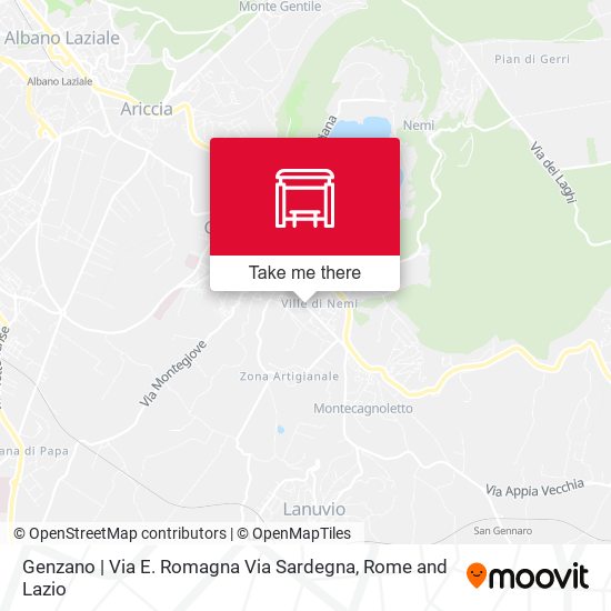 Genzano | Via E. Romagna Via Sardegna map