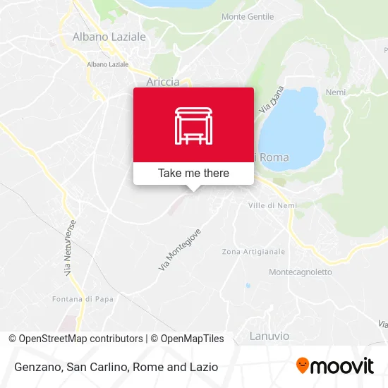 Genzano, San Carlino map