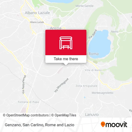 Genzano, San Carlino map