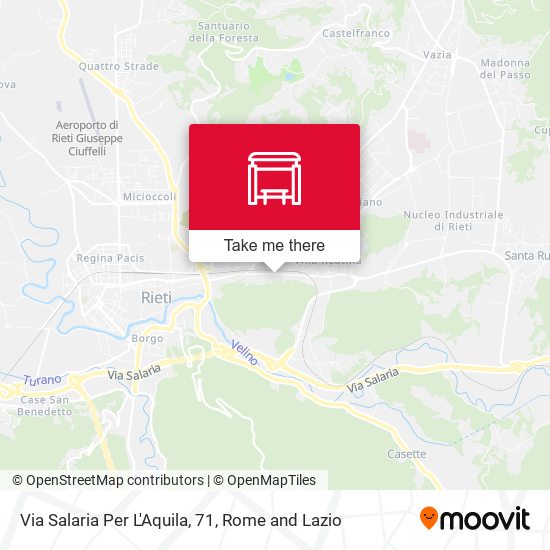 Via Salaria Per L'Aquila, 71 map